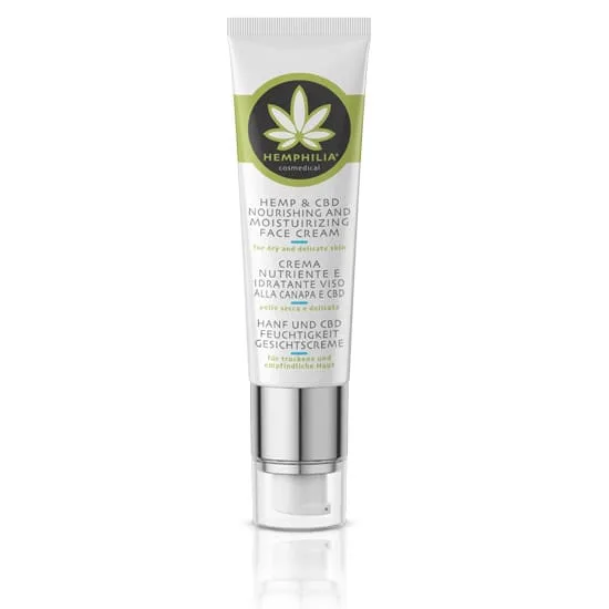 Vyživujúci a hydratačný CBD krém na tvár Hemphilia 50ml