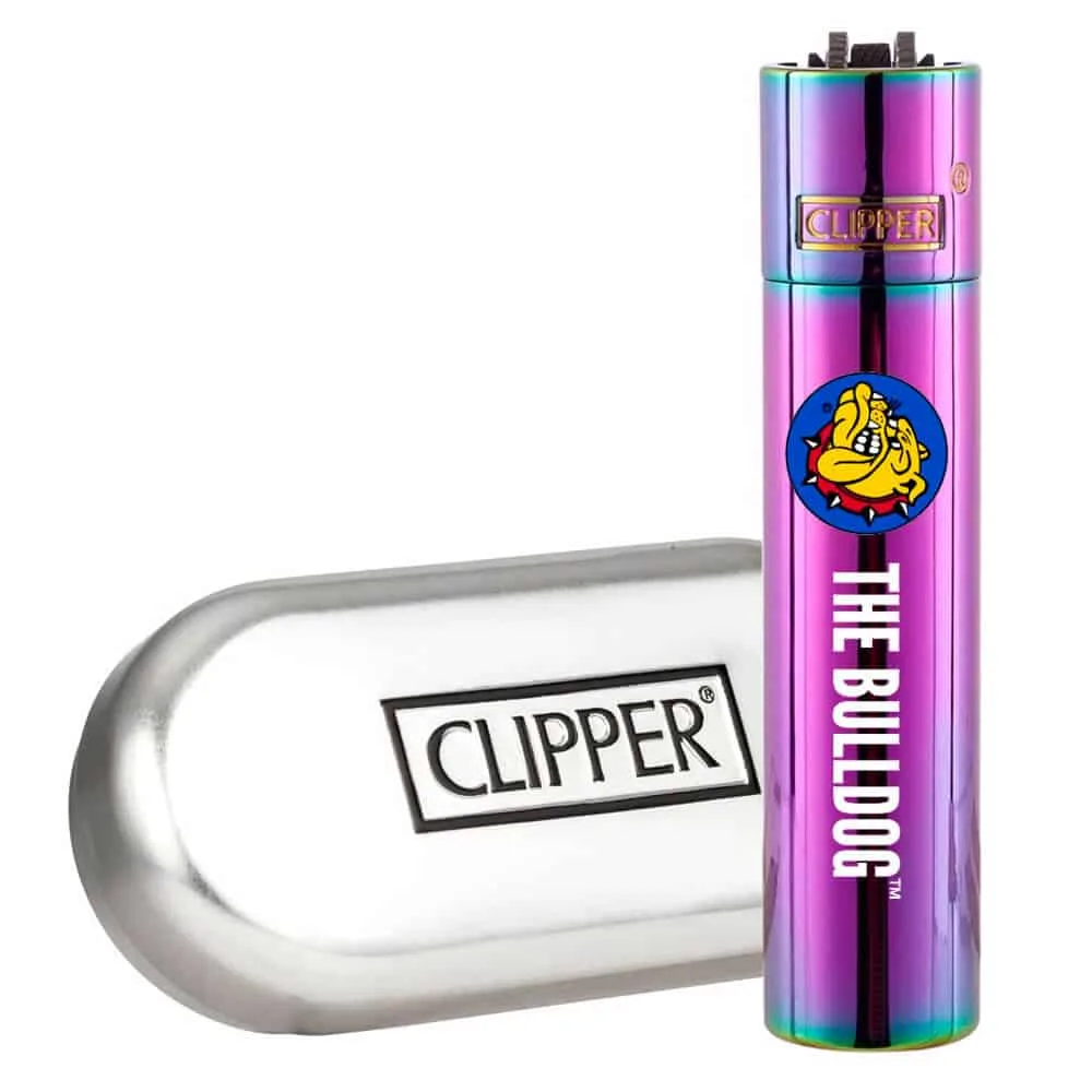 THE BULLDOG kovový zapaľovač ICY + giftbox (Clipper)