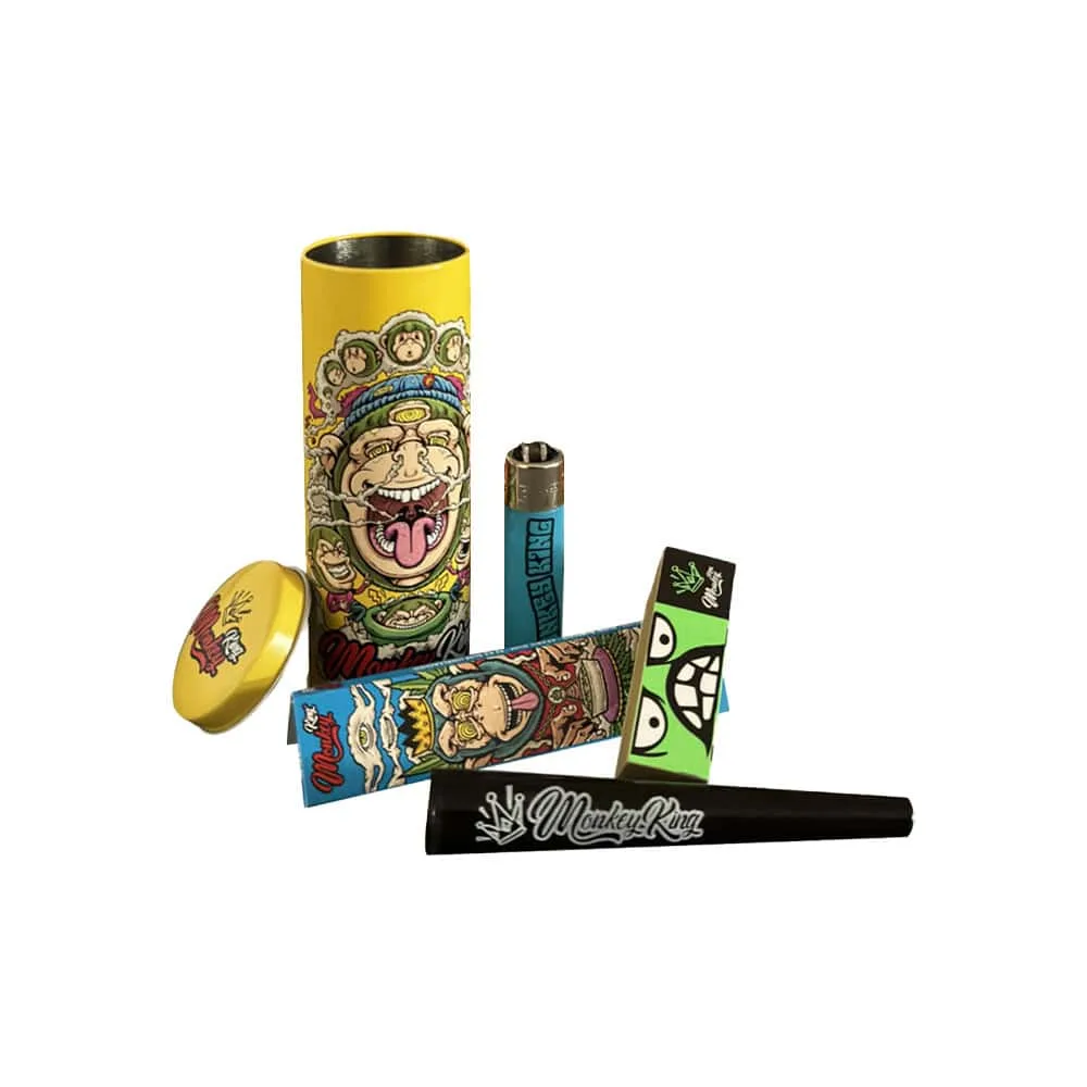 Monkey King set - zapaľovač, papieriky, filtre a puzdro