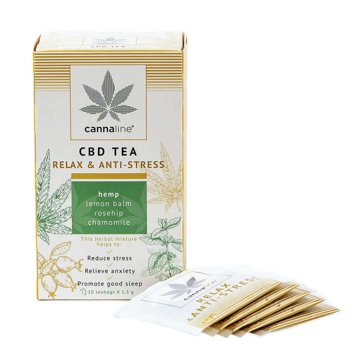 Relax CBD čaj cannaline