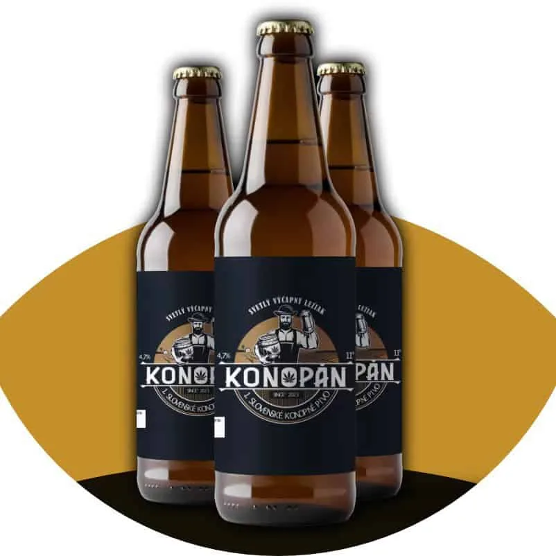 KONOPÁN 11° svetlé konopné pivo bezlepkové 0,33l