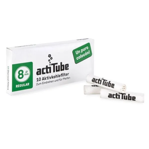 actiTube REGULAR filtre s aktívnym uhlím, 8mm 10ks