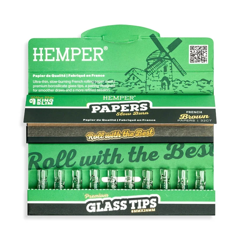 Papieriky so sklenenými filtrami King Size HEMPER